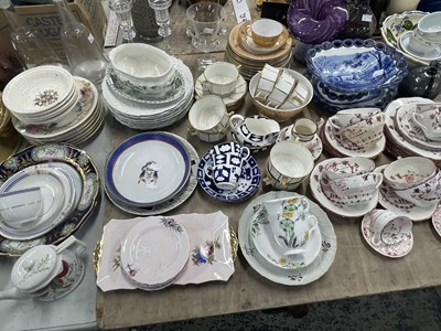 Lot 1951 - Pink lustre, Adams and other tea wares, a pair...
