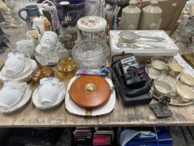 Lot 1955 - Tea wares, stone ware hot water bottles, a...