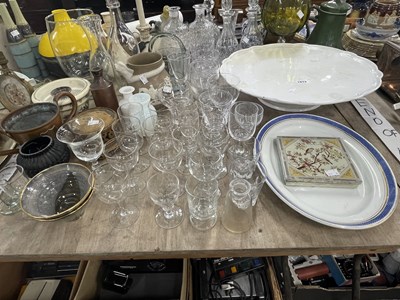 Lot 1974 - A white glazed lazy susan , drinking glass,...