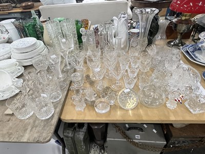 Lot 1983 - Drinking glass, vases, decanters and bowls
