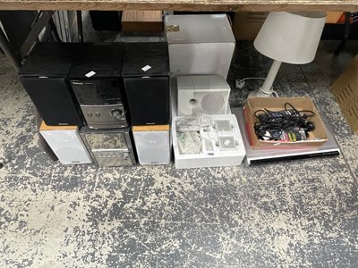 Lot 1998 - A Panasonic sound system together with two...