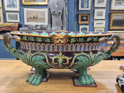 Lot 806 - A mid-19th century monumental Minton majolica...