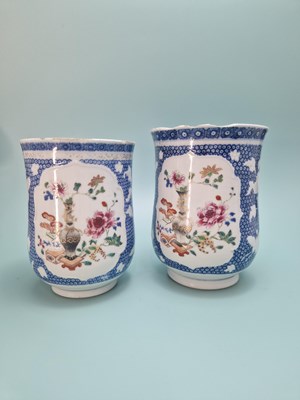 Lot 811 - Two late 18th/early 19th century Chinese mugs...