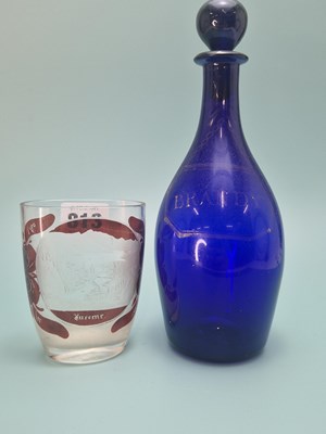 Lot 813 - A late 19th century ruby overlay glass vase...