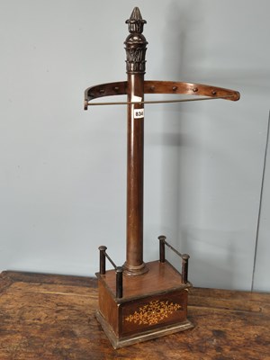 Lot 834 - A 19th century mahogany pipe stand, the pegged...