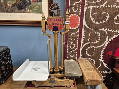 Lot 849 - A set of Herbert & Sons gilt metal 'Lion'...