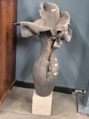 Lot 853 - A grey ceramic sculpture in the form of a...