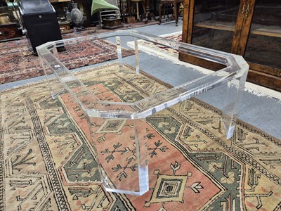 Lot 873 - A Studio Carew Glebe design glass topped clear...
