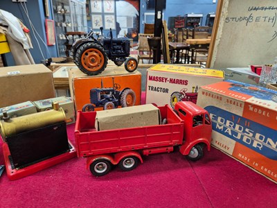 Lot 879 - Two Chad Valley boxed Fordson Major tractors,...