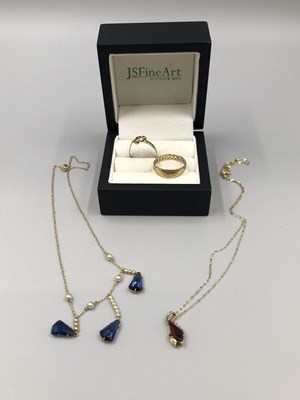 Lot 96 - A vintage multi-drop necklace, the chain...