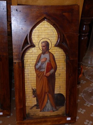 Lot 887 - Four late 19th/early 20th century oils on oak...