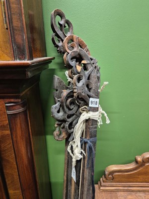 Lot 918 - Eight eastern ebonised wood curtain rails with...