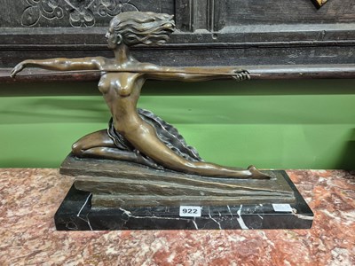 Lot 922 - After Marcel Bouraine, a bronze figure of an...