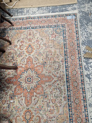 Lot 1514 - A pair of machine-made rugs of Persian design....