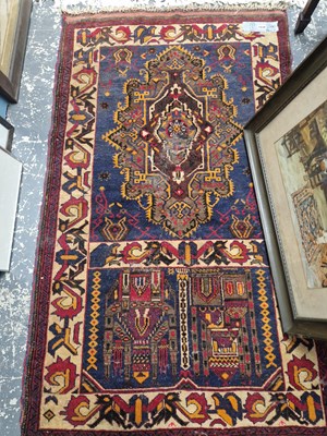 Lot 1534 - A tribal prayer rug 153 x 90 cm
