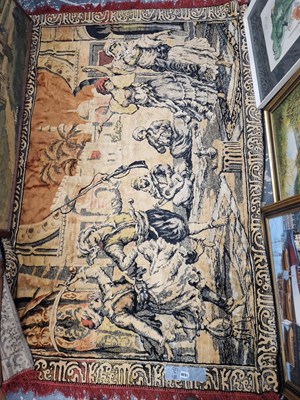 Lot 1539 - A decorative hanging of eastern figures 185 x...