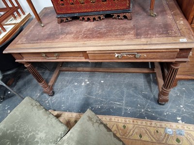 Lot 1013 - A 19th century mahogany writing desk with...