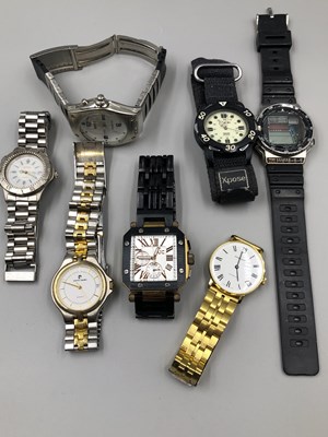 Lot 101 - A group of seven wristwatches including...