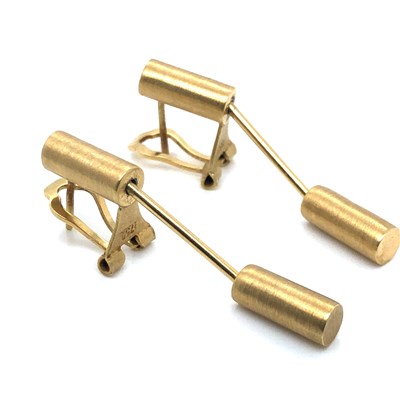 Lot 19 - A pair of contemporary tube and wire drop...