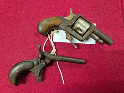 Lot 763 - Two 19th-century blank-firing pocket pistols.