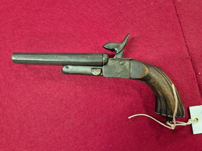 Lot 764 - a 19th-century pinfire double-barrelled pocket...