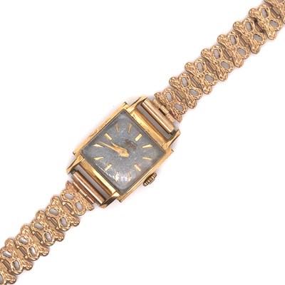 Lot 31 - A vintage Enicar wristwatch on a 9ct...