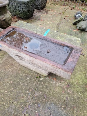 Lot 721 - A Large eastern hardwood mortar trough