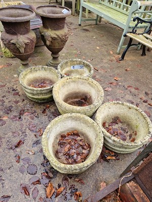 Lot 727 - Five similar small garden planters. with...