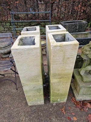 Lot 733 - A set of Four contemporary square form art...