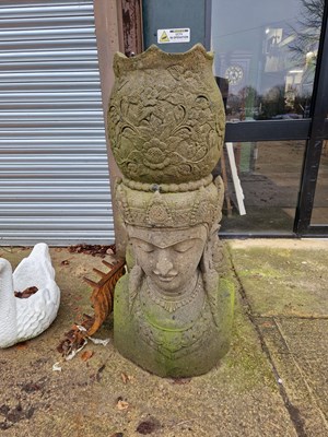 Lot 739 - A pair of monumental eastern stoneware...