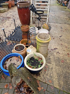 Lot 740a - A large selection of various garden planters,...