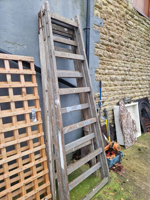 Lot 752a - A pair of vintage wooden folding builders /...