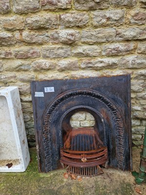 Lot 756 - An antique iron fire surround