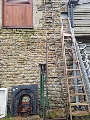 Lot 756a - An antique fruit pickers ladder