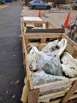 Lot 757b - A collection of large garden ornament moulds