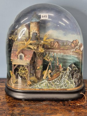 Lot 645 - A rare 19th-century Musical automata diorama,...