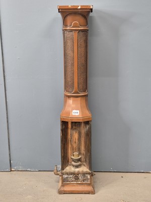 Lot 649 - An Art nouveau cast iron, gas-fired room...