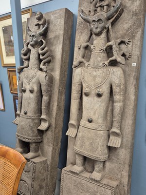 Lot 664 - Two similar monumental Timorean Chief's...