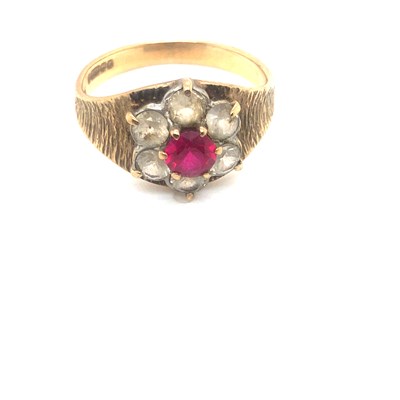 Lot 105 - Two 9ct hallmarked gold gem-set dress rings....