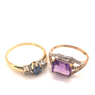 Lot 110 - A 9ct hallmarked gem-set and diamond...
