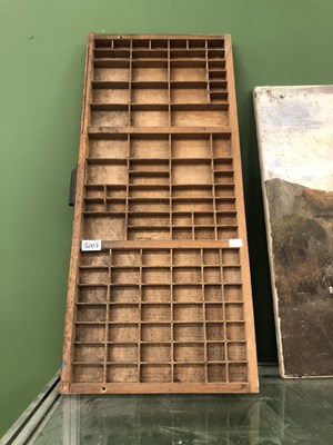 Lot 2007 - A drawer tray for printer's block