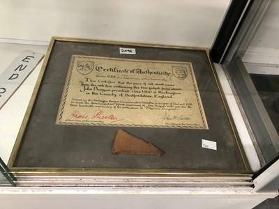 Lot 2095 - A framed limited edition certificate and a...