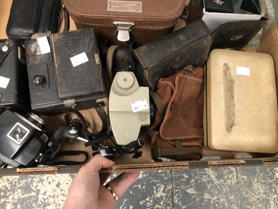 Lot 2105 - Vintage cameras, binoculars, etc