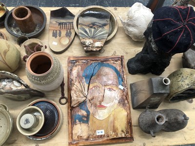Lot 2118 - A collection of Studio pottery wares together...