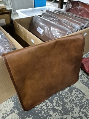 Lot 2133 - A collection of leather satchels and folders,...