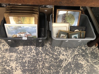 Lot 2139 - A collection of framed paintings, prints and...