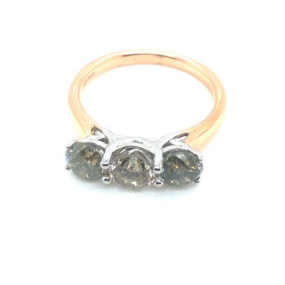 Lot 54 - An 18ct rose and white gold hallmarked diamond...