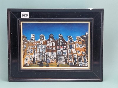Lot 620 - 20th century school. Dutch houses reflected....