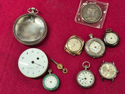 Lot 207 - A 19th-century silver-cased verge fusee pocket...
