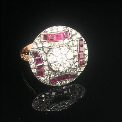 Lot 115 - An unhallmarked rose gold ring assessed as 9ct...